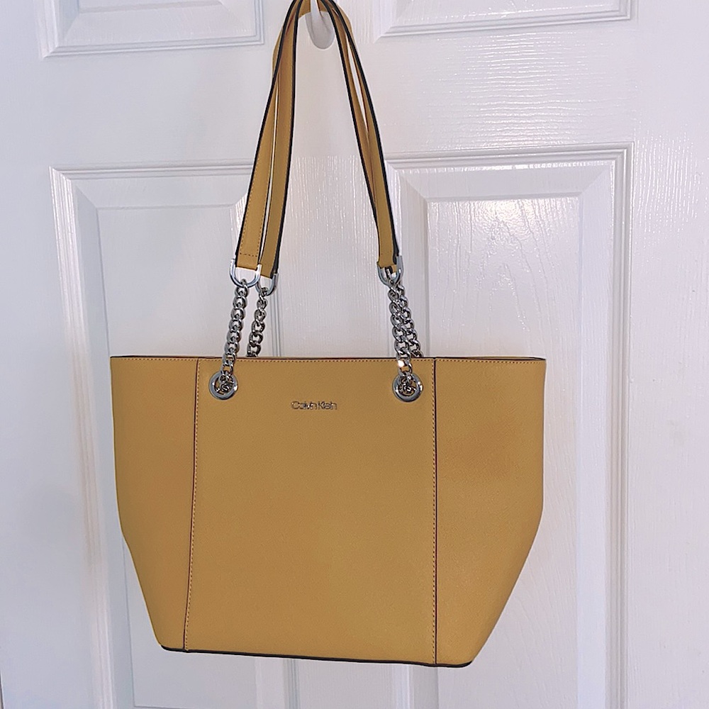 Yellow Calvin Klein Tote/Shoulder bag